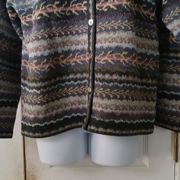 Talbots petites lambswool blend button down cardigan Sz PM NWOT - Picture 2 of 8